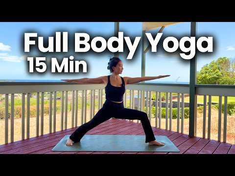 15 Min Morning Yoga Flow | Full Body Energize YouTube video thumbnail.