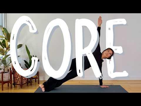 15 Min Morning Yoga Flow | Core Strength & Stability YouTube video thumbnail.